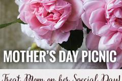 Mother's Day Picnic at Layton's Chance Two Pink Roses for Mother's Day