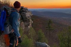 hiker at a hilltop