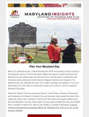 Maryland Insights - March 24, 2021 Tourism Industry Newsletter