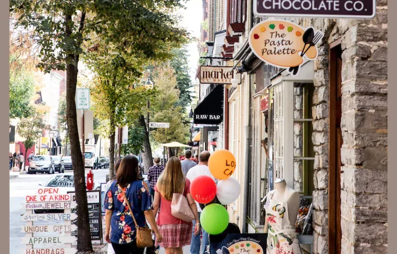 Visitors find many opportunities to browse and enjoy Downtown Frederick's popular shopping district.