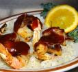 BBQ bacon wrapped shrimp Photo