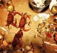 cracking crabs Photo