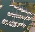 Aerial view of marina Photo