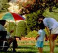 Visitors at garden photo Photo