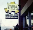 Busboys and Poets sign hangs over the Hyattsville Arts District. Photo