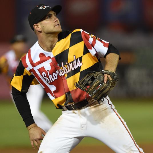 Delmarva Shorebirds Player Wear MD Flag Shirt
