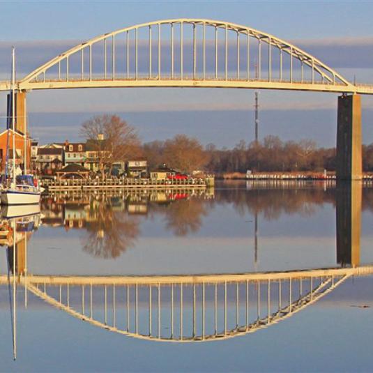 Chesapeake City - Bridge Reflected