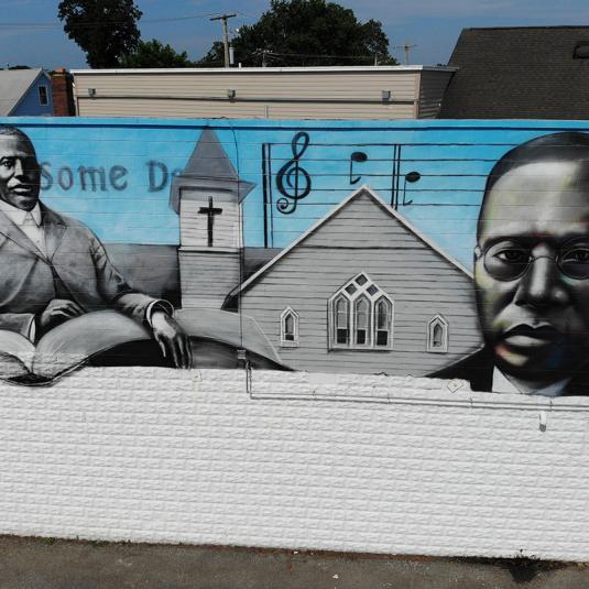 Rev. Dr. Charles Albert Tindley Mural in Berlin, MD.