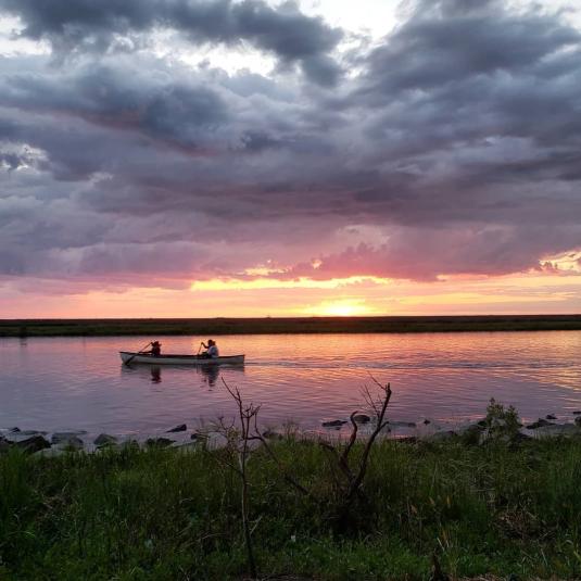 Canoeing on the water trails at Janes Island State Park