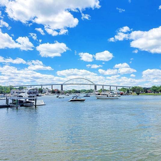 View from the Bayard House Restaurant in Chesapeake City