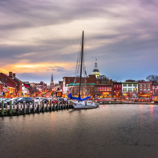 Annapolis Maryland from Annapolis Harbor