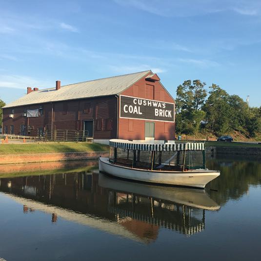 Boats at Cushwas Basin along the C&amp;O Canal