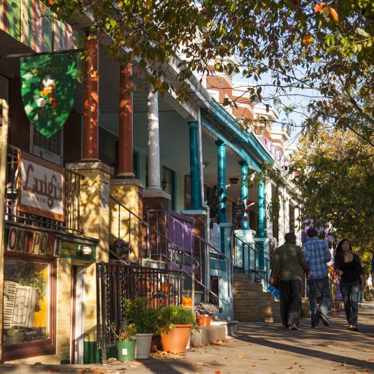 In the colorful Hampden neighborhood, the epicenter of hipster kitsch, you'll find original shops and an eccentric array of cafes mingling with the barber shops and businesses that keep this authentic, hardworking Baltimore neighborhood real.