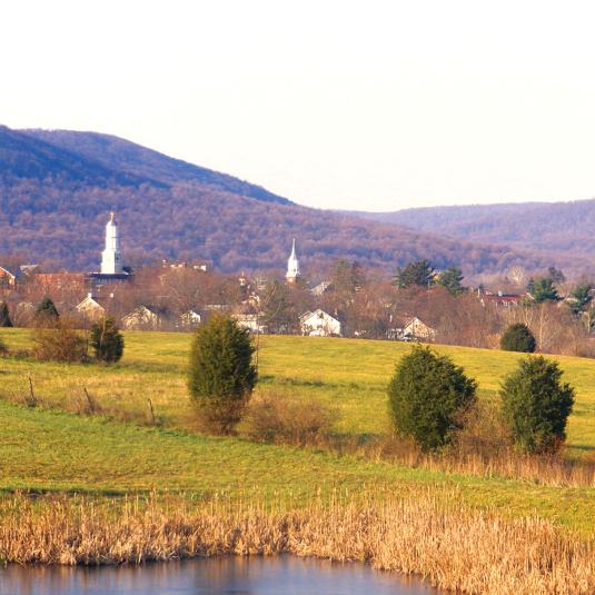 Emmitsburg is home to two Catholic pilgrimage sites: The National Shrine of St. Elizabeth Ann Seton and National Shrine Grotto of Our Lady of Lourdes, on the campus of Mount St. Mary's University.