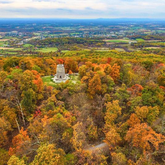 Aerial of the Washington Monument State Park