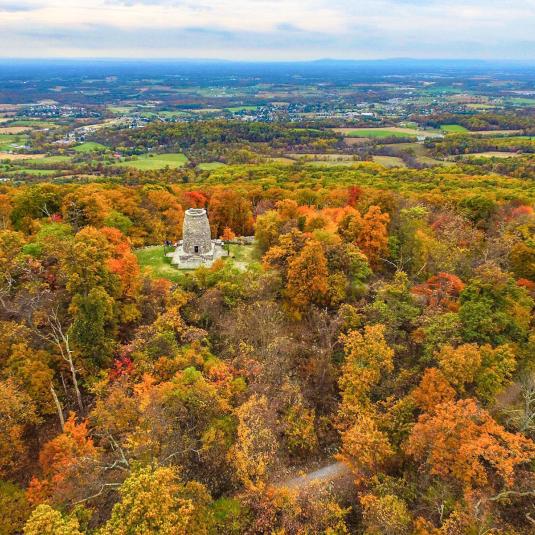 Aerial of the Washington Monument State Park