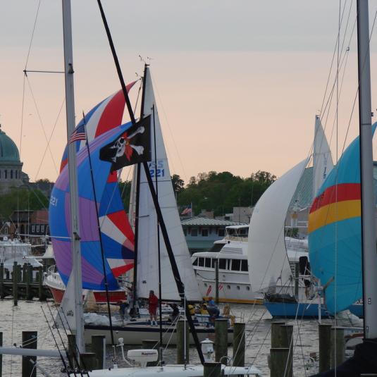 Spend a calm evening watching the Wednesday Night Sailboat Races in Annapolis MD.