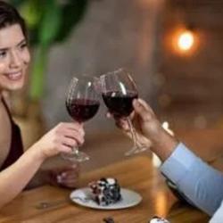 Couple having a romantic dinner Photo