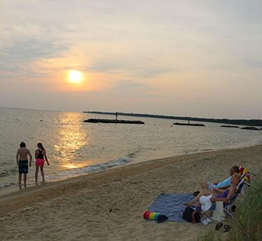 The beach at Point Lookout State Park