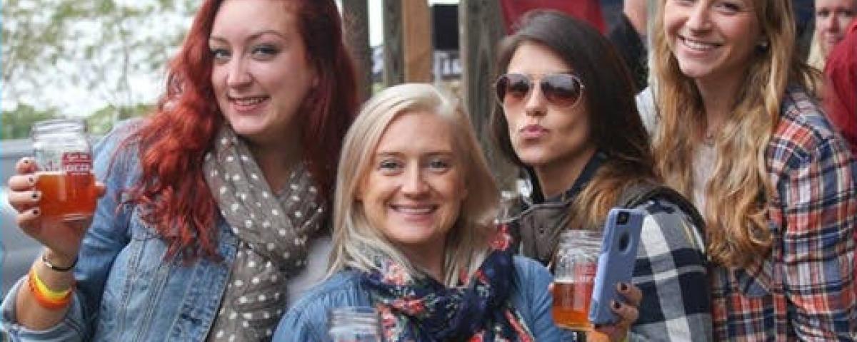 women at beer festival