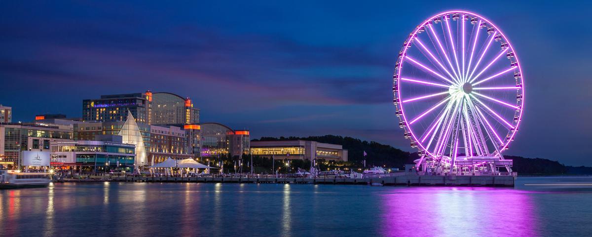 Gaylord National Harbor & Resort At the heart of the National Harbor is this resort which boasts a huge spa, beautiful atrium and easy access to local attractions.