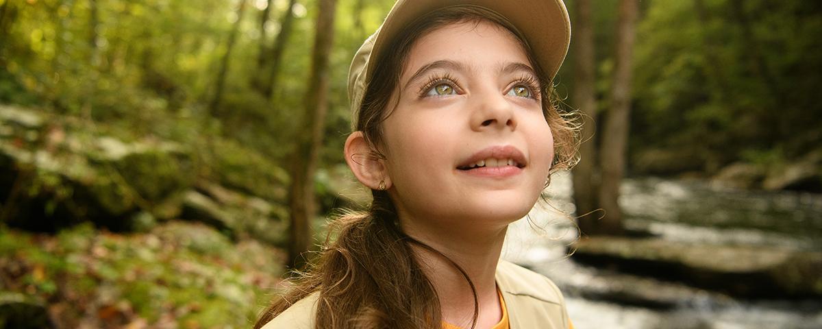 Girl enjoying the outdoors