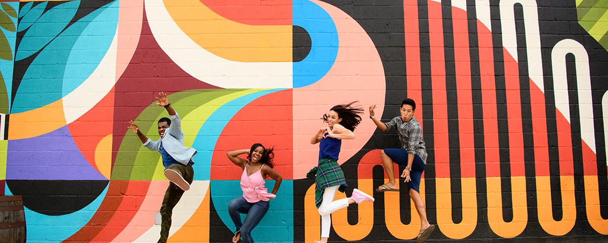 Mural people by Mural