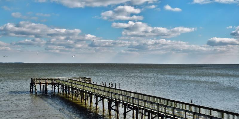 Roots Tides Byway Visit Maryland Fish On The Chesapeake Beach Pier Which Is Close To A Beachfront Campground Where Swimming